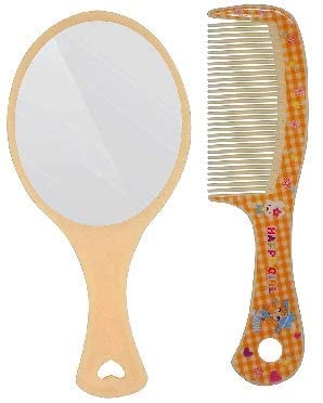 APOEM Mini Hair Brush with Mirror - 2 Pack Travel Hair Comb Set, Compact Pocket Brush with Makeup Mirror for Women & Men - Perfect for Travel, Purse, Gym & On-the-Go Styling