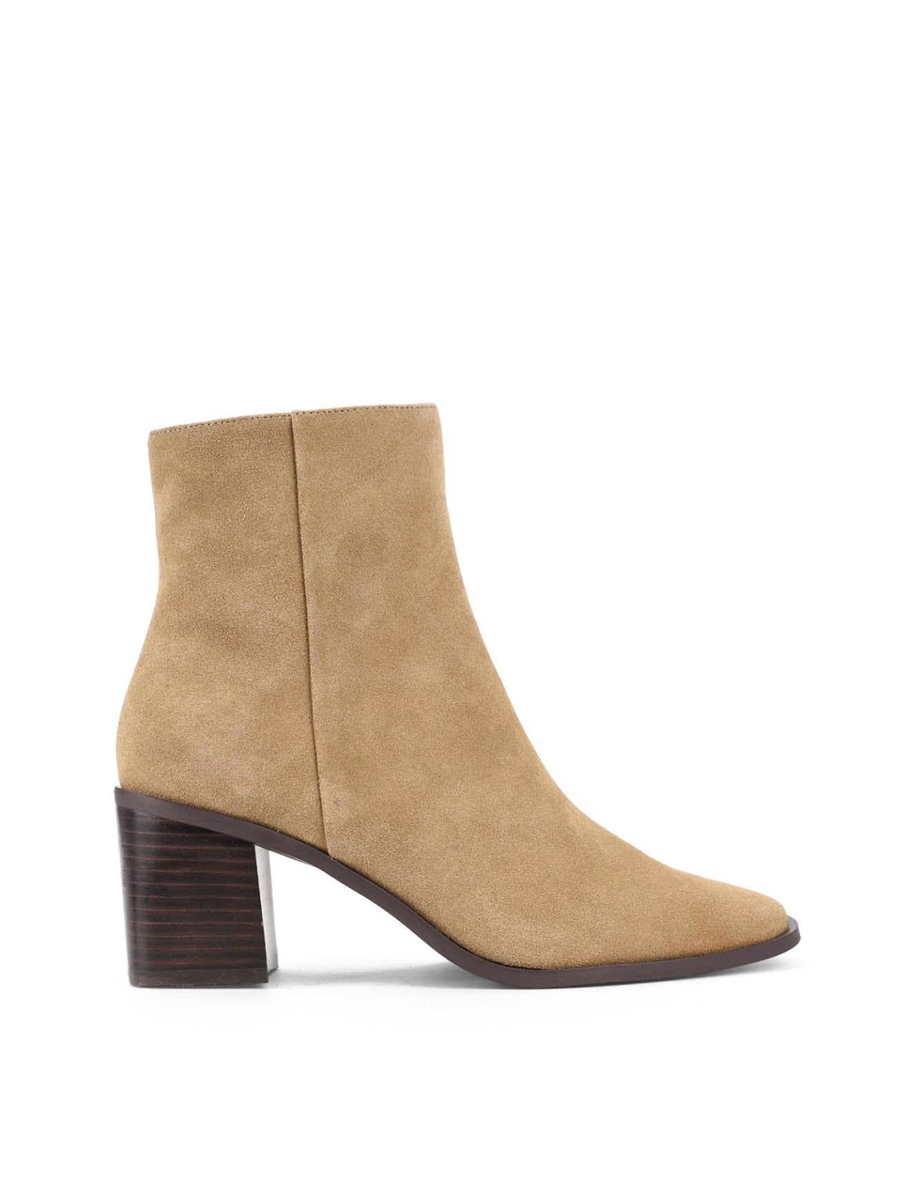 Ulla Women's Taupe Suede Ankle Boots - Comfortable Low Heel Booties for Fall & Winter | Casual & Dressy Outfits