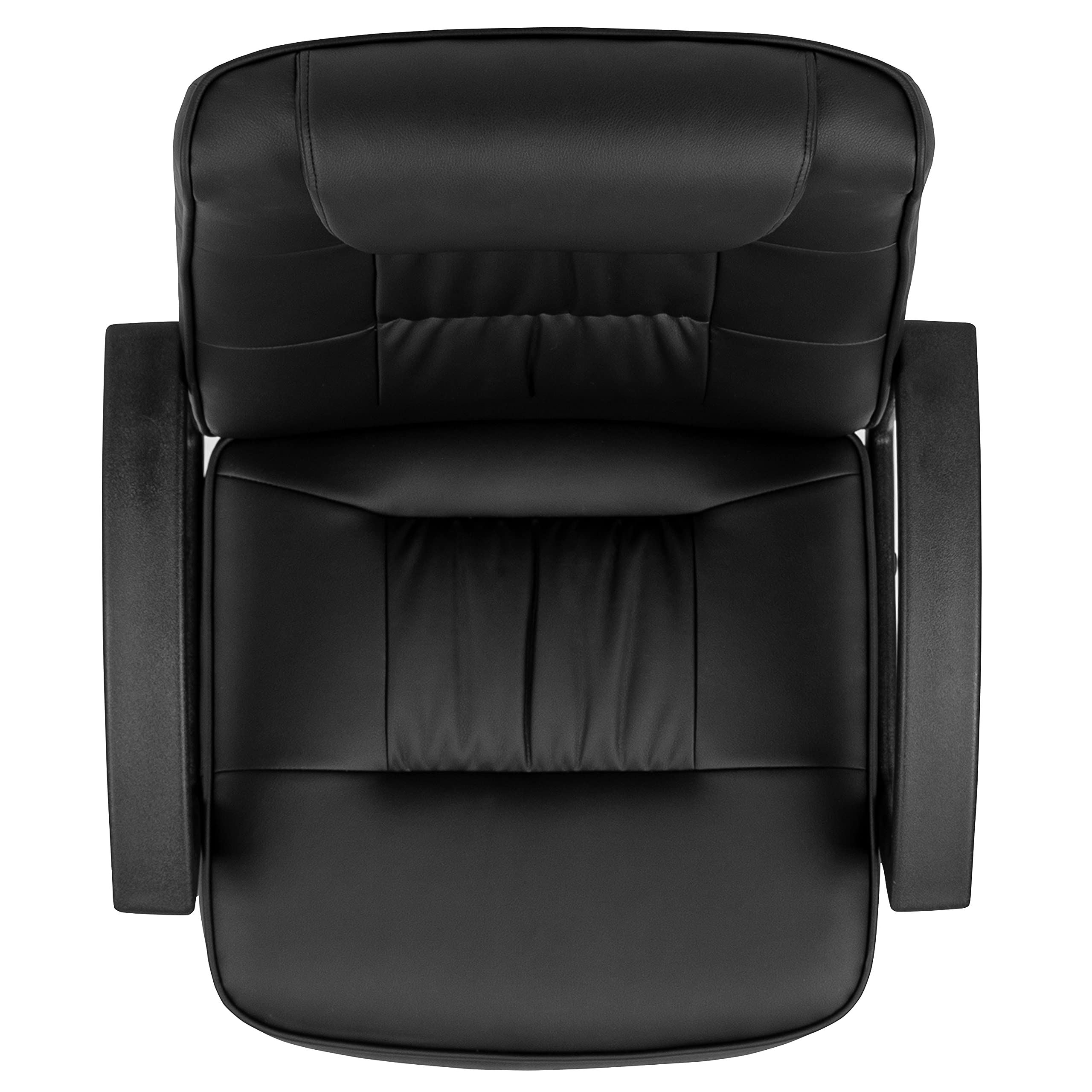 EMMA + OLIVER High Back Black LeatherSoft Task Chair with Arms - Ergonomic Office Desk Chair for Home & Work - Perfect for Long Hours Sitting, Computer Work & Gaming