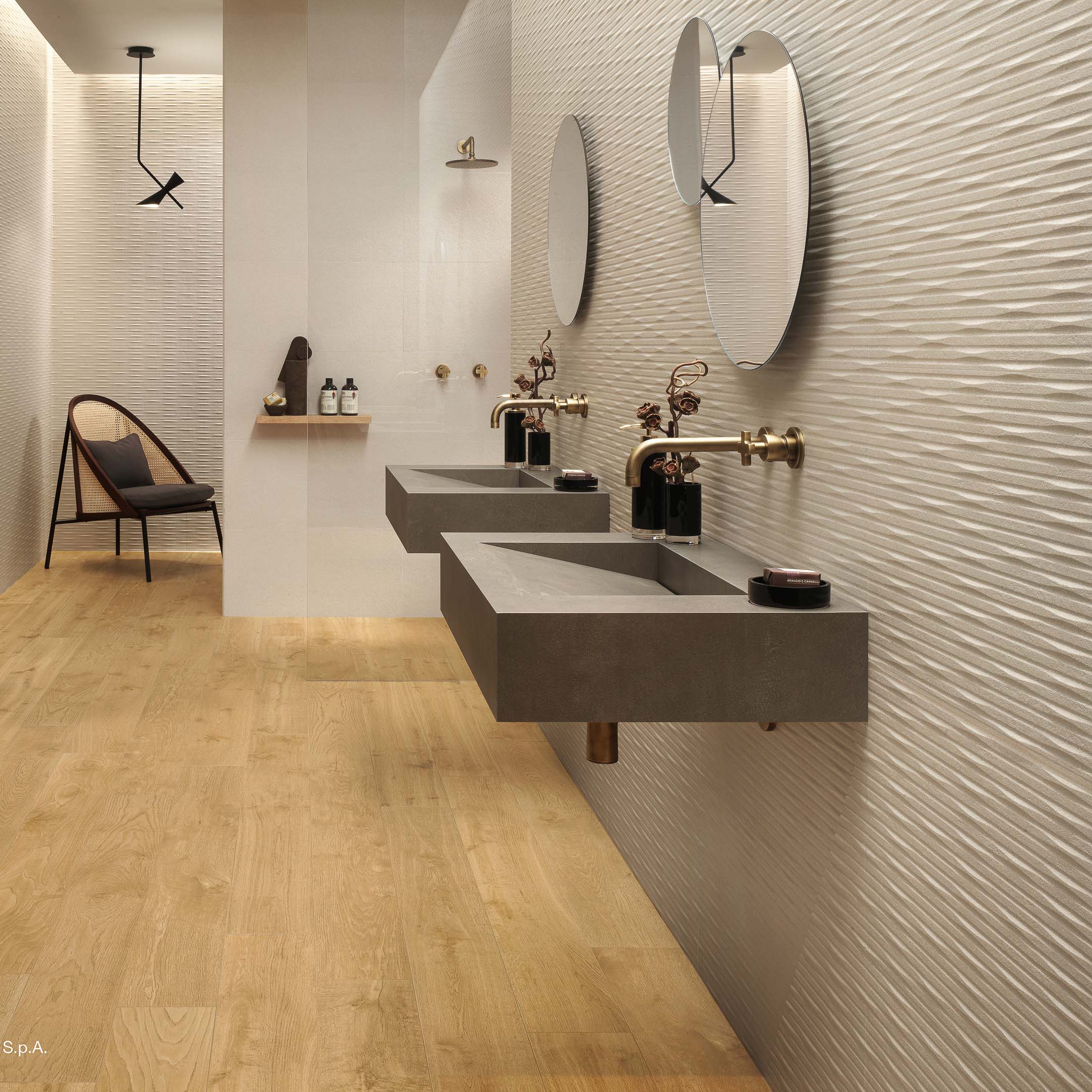 Premium 3D Carved Whittle Chisel Textured Wall Tile - Handcrafted for Modern Home & Office Decor - Perfect for Accent Walls, Backsplashes, and Bathroom Renovations