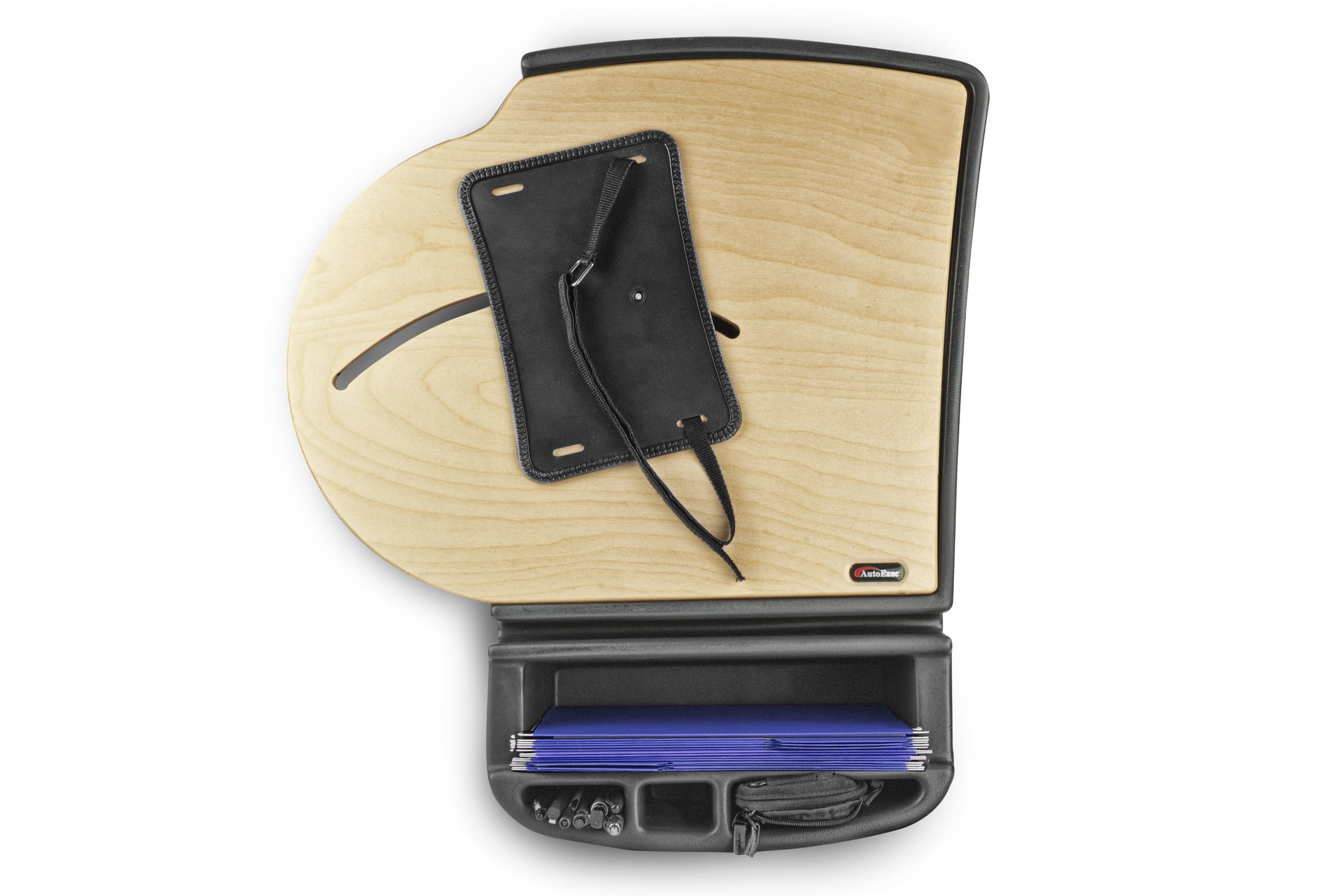 AutoExec AUE22000 RoadMaster Car Desk - Premium Birch Finish Laptop Workstation for Cars, Trucks & SUVs - Perfect for Remote Work, Business Travel & Mobile Office Setup