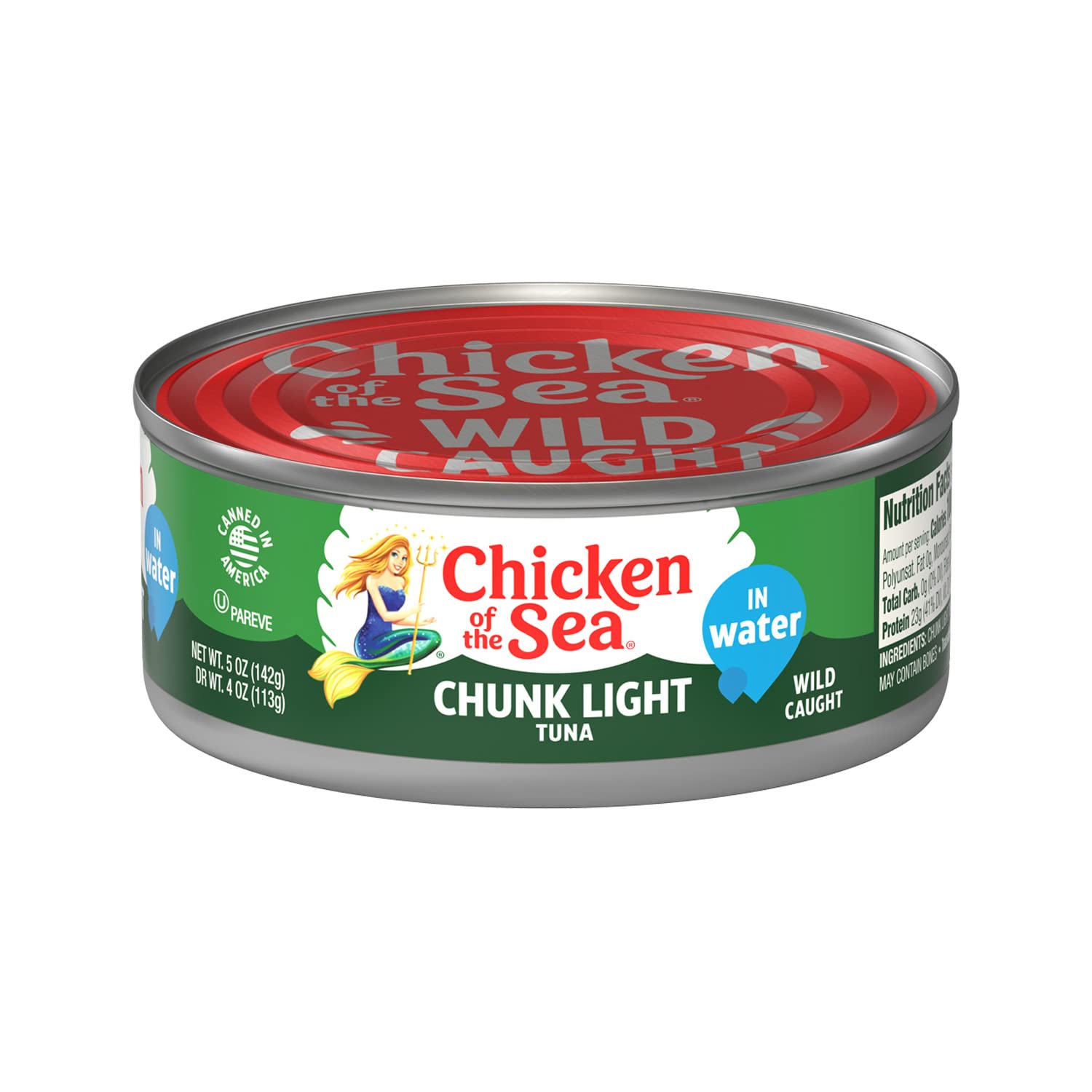 Chicken of the Sea Wild Caught Chunk Light Tuna in Water - 5oz Cans (24 Pack, 6x4-Count) | High Protein Canned Tuna for Salads, Sandwiches & Meal Prep | Keto & Paleo Friendly
