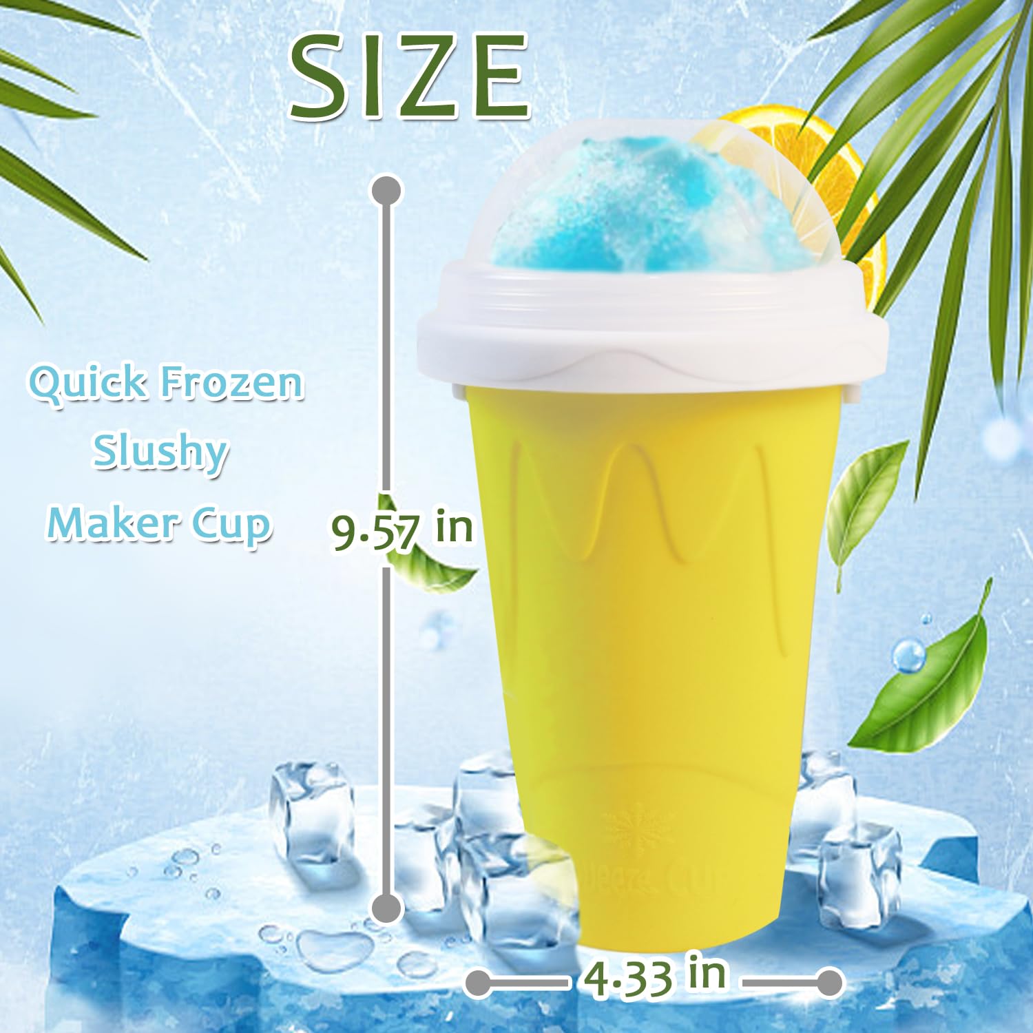 Magic Slushie Maker Cup - Quick Frozen Smoothie & Milkshake Machine for Kids & Family - DIY Homemade Ice Cream Maker - Perfect for Summer Parties, BBQs & Backyard Fun
