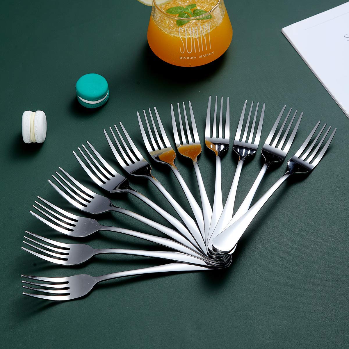 12-Piece Stainless Steel Dinner Fork Set - 7.9