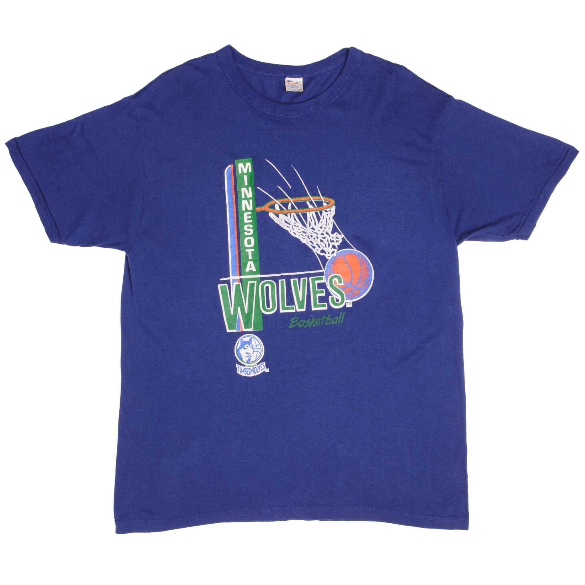 Vintage Champion NBA Minnesota Timberwolves Tee Shirt 1980s XL - Retro Basketball Fan Apparel - Made in USA - Perfect for Game Day, Casual Wear & Vintage Sports Collections