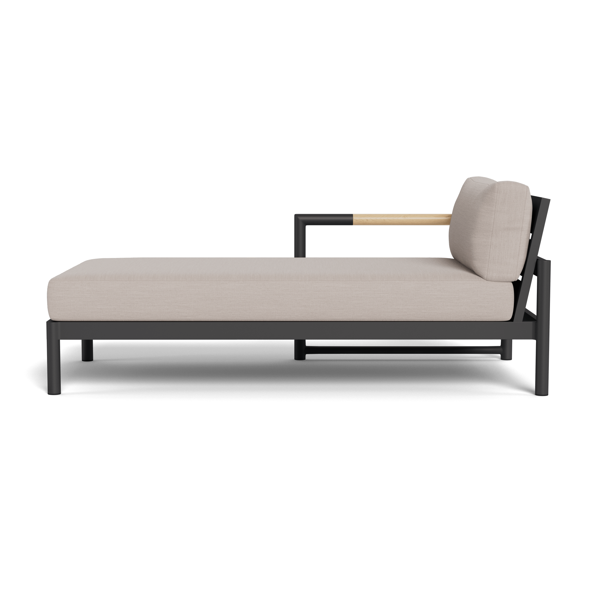 Breeze XL Aluminum Chaise Lounge Chair Left - Lightweight & Durable Outdoor Patio Furniture for Poolside, Beach, or Backyard Relaxation