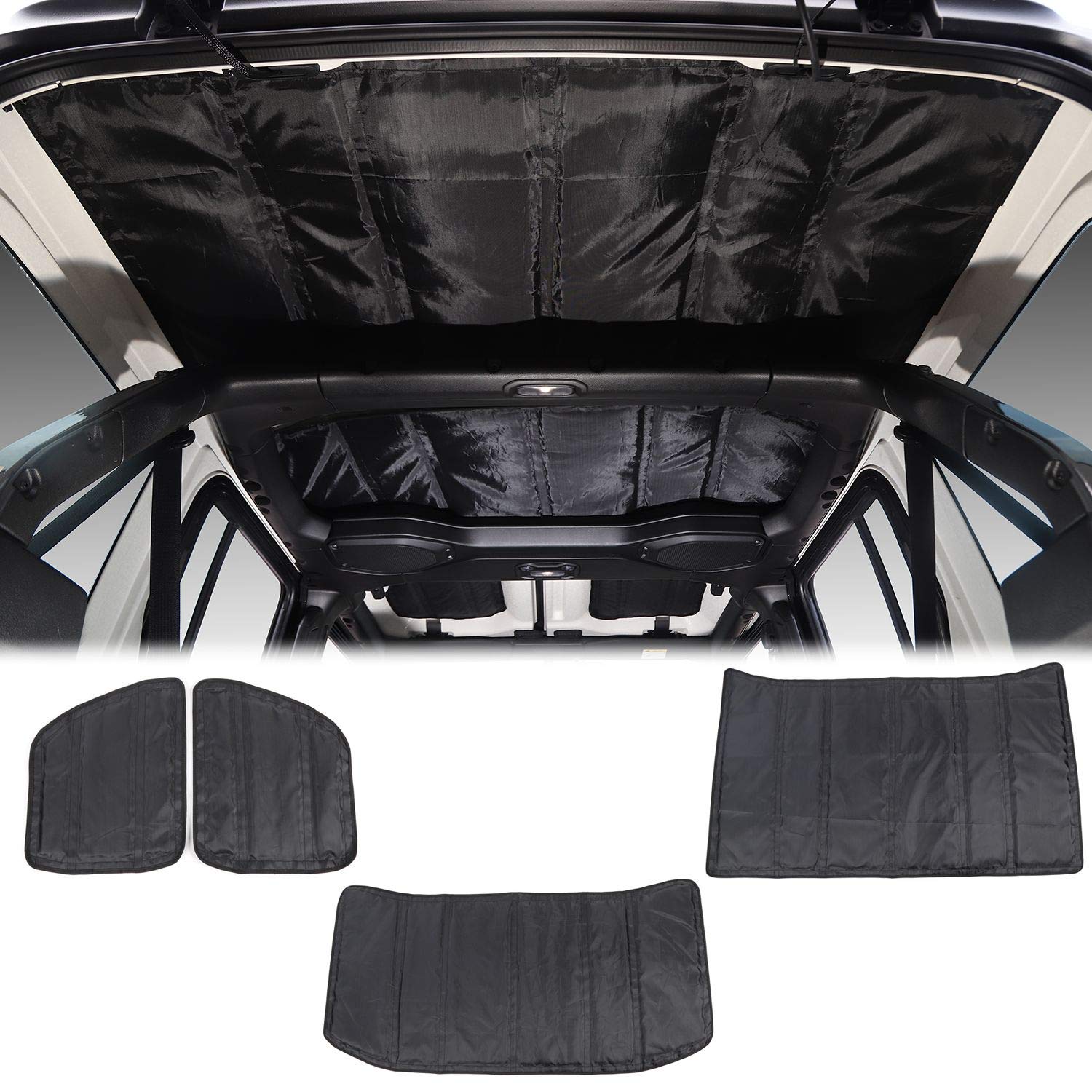 Premium Headliner Roof Heat Insulation for Jeep Wrangler JL & JLU (2018-2024) | Hardtop Ceiling Liner & Heat Shield Pad | 4-Door Accessories for Summer Sun Protection & Winter Warmth