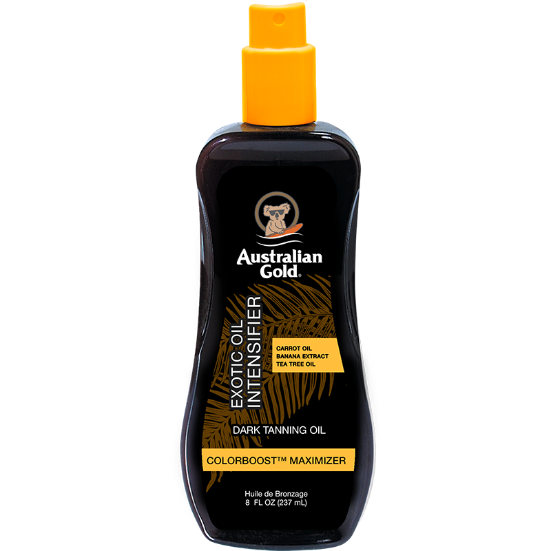 Australian Gold Exotic Tanning Oil Spray 8 oz - SPF 15 Bronzing Lotion for Sun Protection & Glow | Perfect for Beach, Pool & Summer Vacations