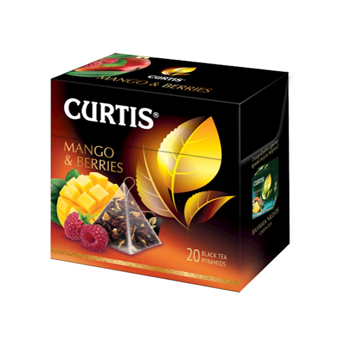 Premium Black Tea with Mango & Mixed Berries - 20 Pyramid Tea Bags | Natural Fruit Flavored Loose Leaf Tea | Perfect for Afternoon Tea, Gifts & Relaxation