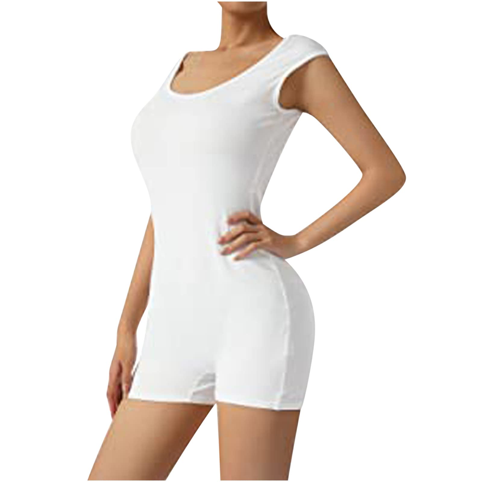 Sexy Low Cut Overalls for Women - Stretchy One Piece Shapewear Pants & Shorts | Casual Basic Jumpsuit for Everyday Wear, Date Night & Summer Outfits 2023
