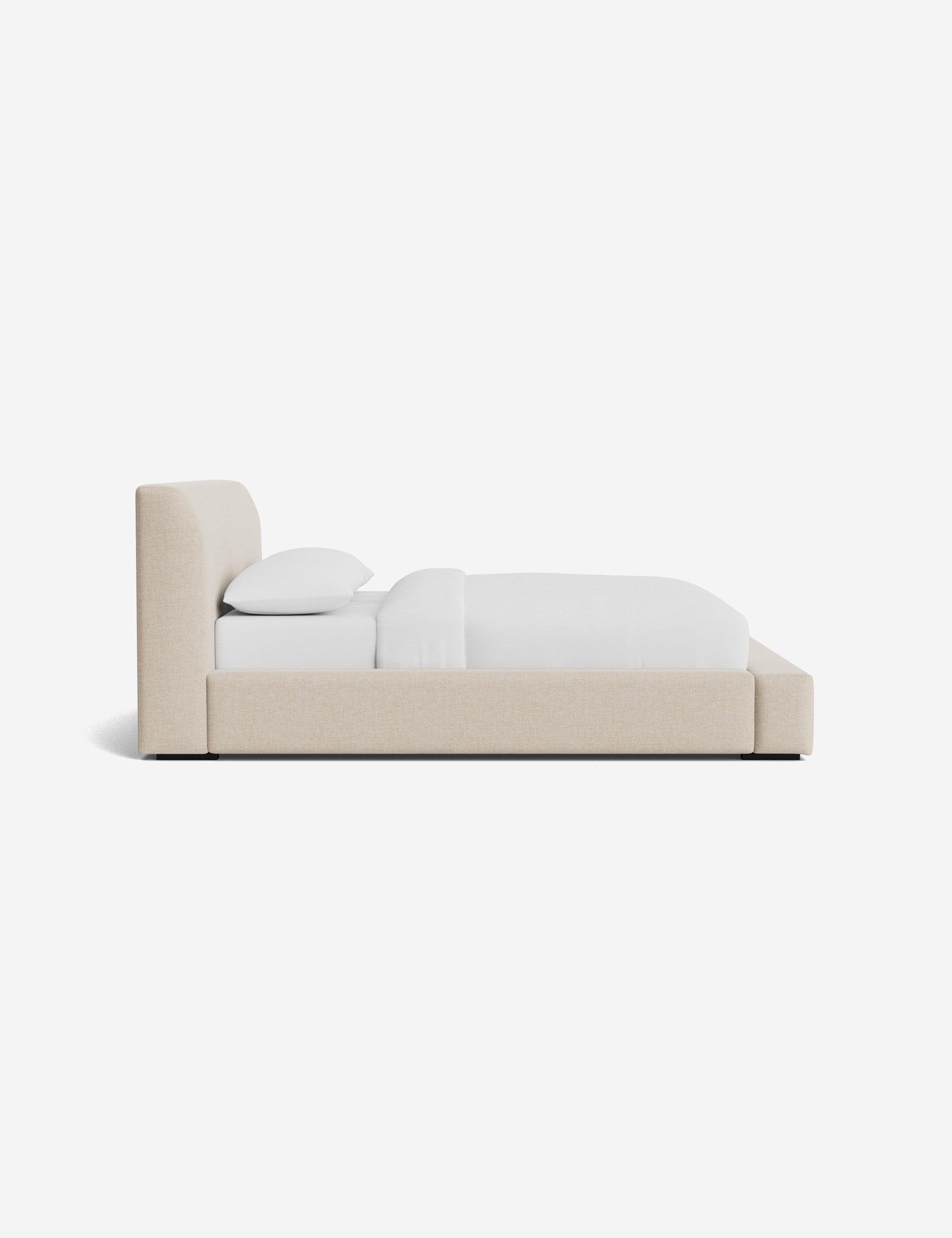 Clayton Platform Bed Frame - Queen Size, Modern Minimalist Wooden Bed with Sturdy Slat Support - Perfect for Bedroom, Guest Room, or Studio Apartment