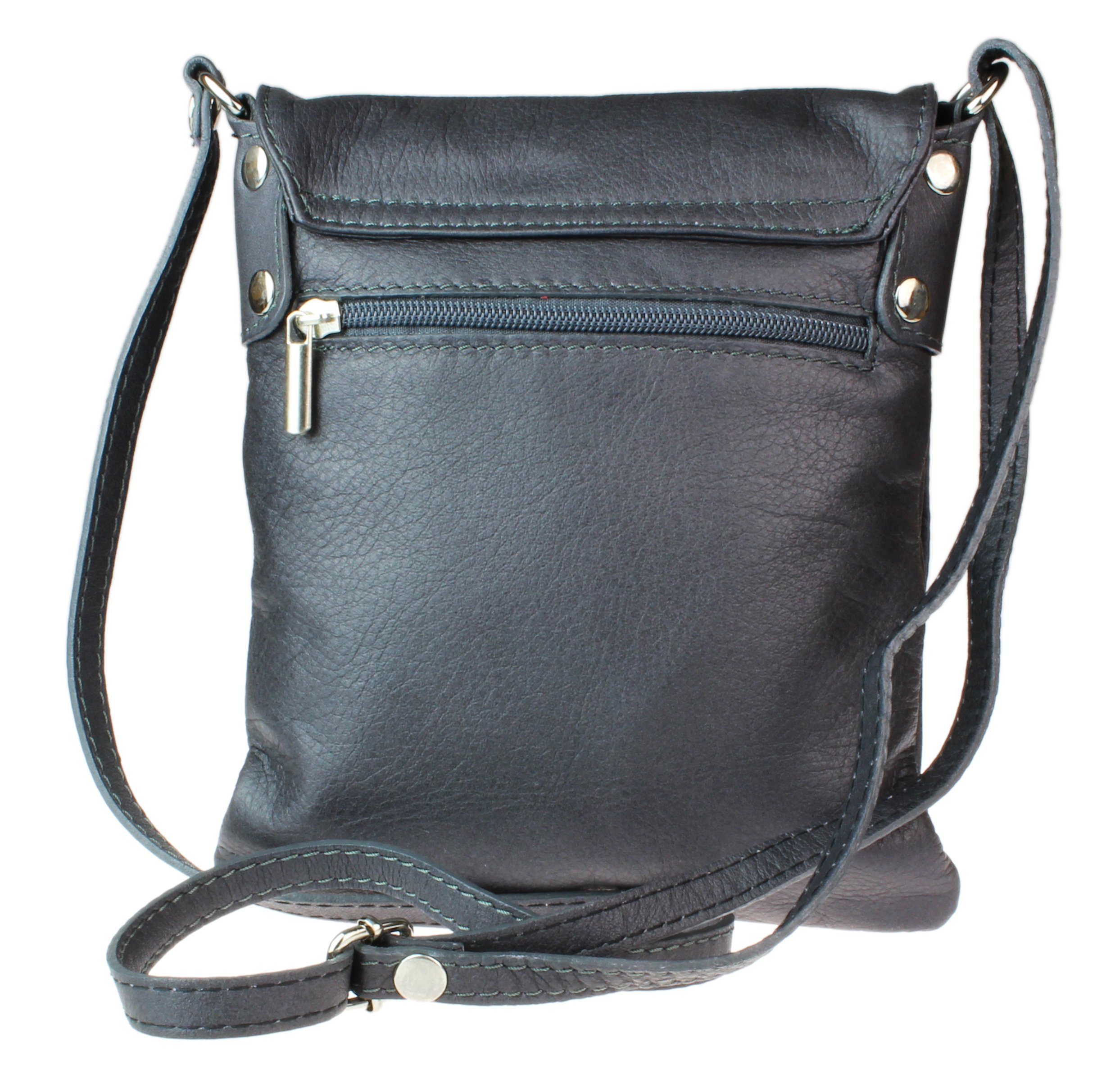 Stylish Women's Italian Leather Crossbody Bag - Small Shoulder Messenger Purse with Phone Holder | Soft Vera Pelle Leather | Perfect for Daily Use, Travel & Holiday Gifts