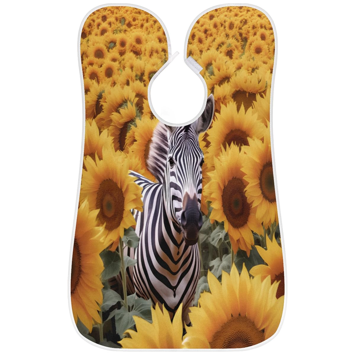 Sunflower Zebra Animal Beard Shaving Bib for Men & Women - Waterproof Hair Dye Apron, Barber Cape for Haircut & Beard Trimming - Perfect for Home Grooming, Salon Use & Sink Hair Cleanup