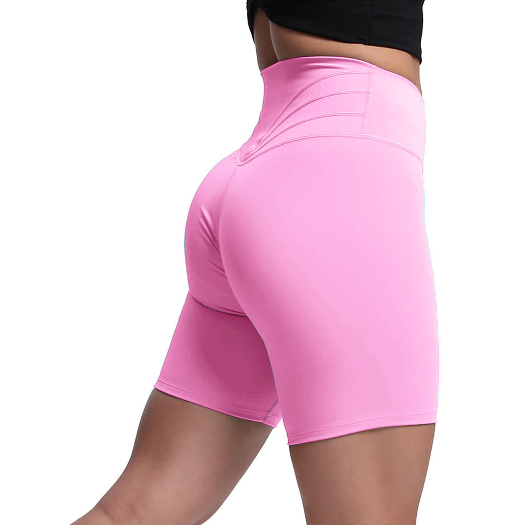 Aoxjox Women's High Waisted Workout Shorts - 6
