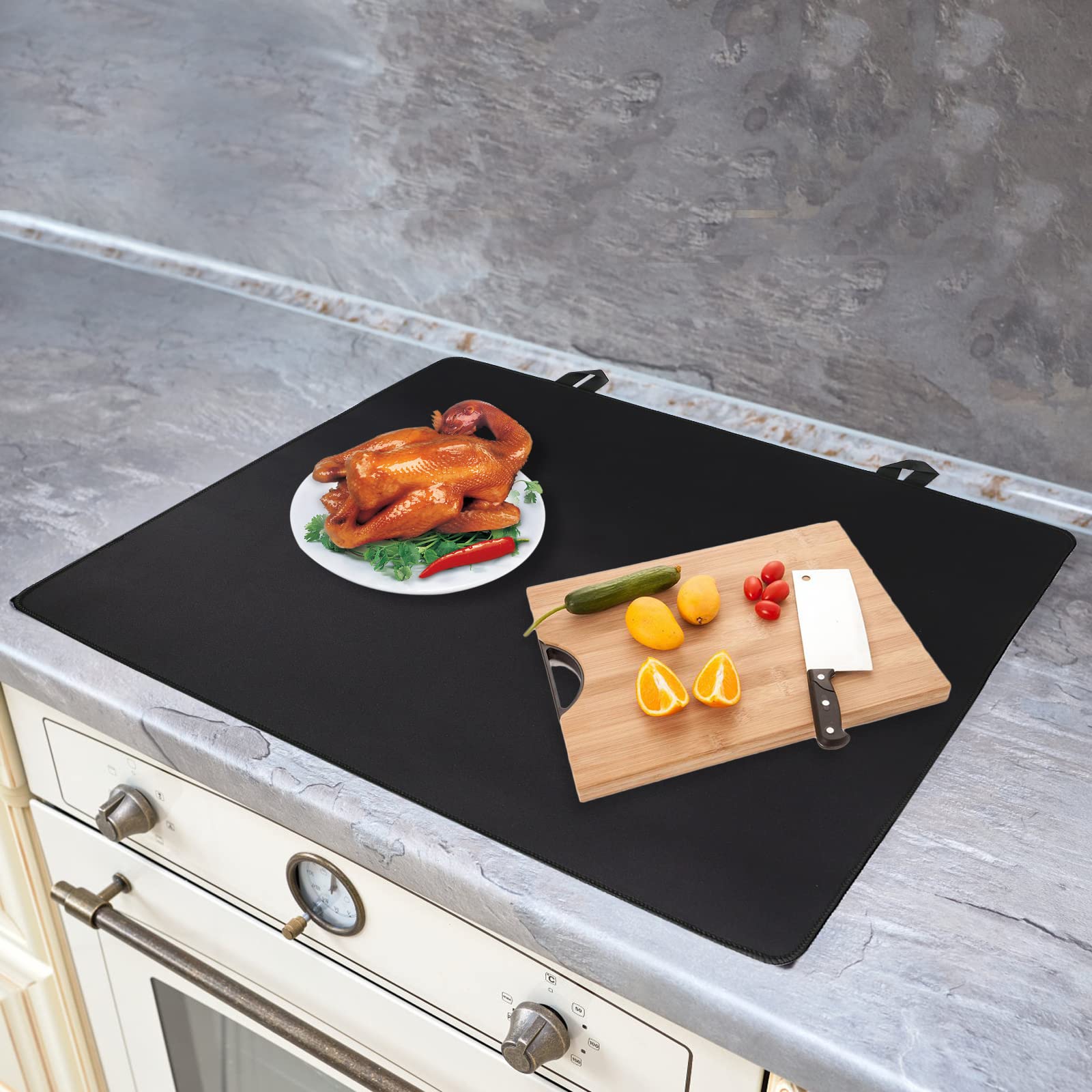 Electric Stove Burner Covers - Heat Resistant, Non-Stick & Washable Stove Top Protectors for Glass Electric Stoves (28.5