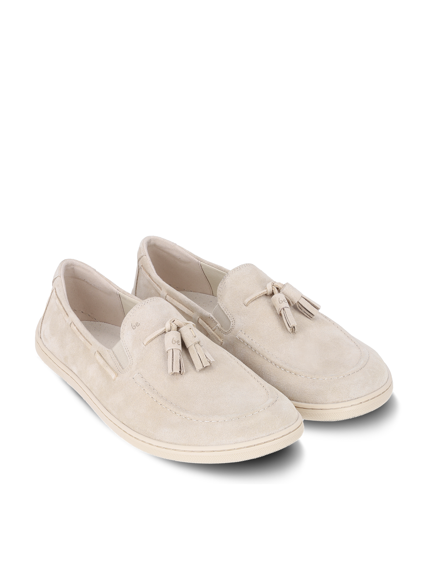 Barefoot Moccasins Be Lenka Portsiders - Men's Comfortable Minimalist Leather Shoes in Beige | Perfect for Indoor/Outdoor Wear & Natural Foot Movement