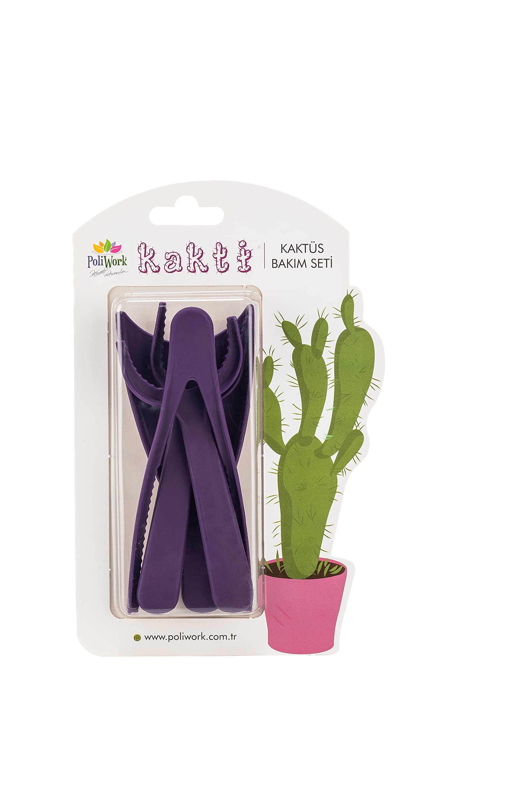 4-Piece Mini Garden Hand Transplanting Tool Set - Succulent, Cactus, Fairy Garden, Bonsai & Houseplant Care Kit with Shovel & Tongs (Purple) - Perfect for Indoor Planting, Potting & Miniature Gardening