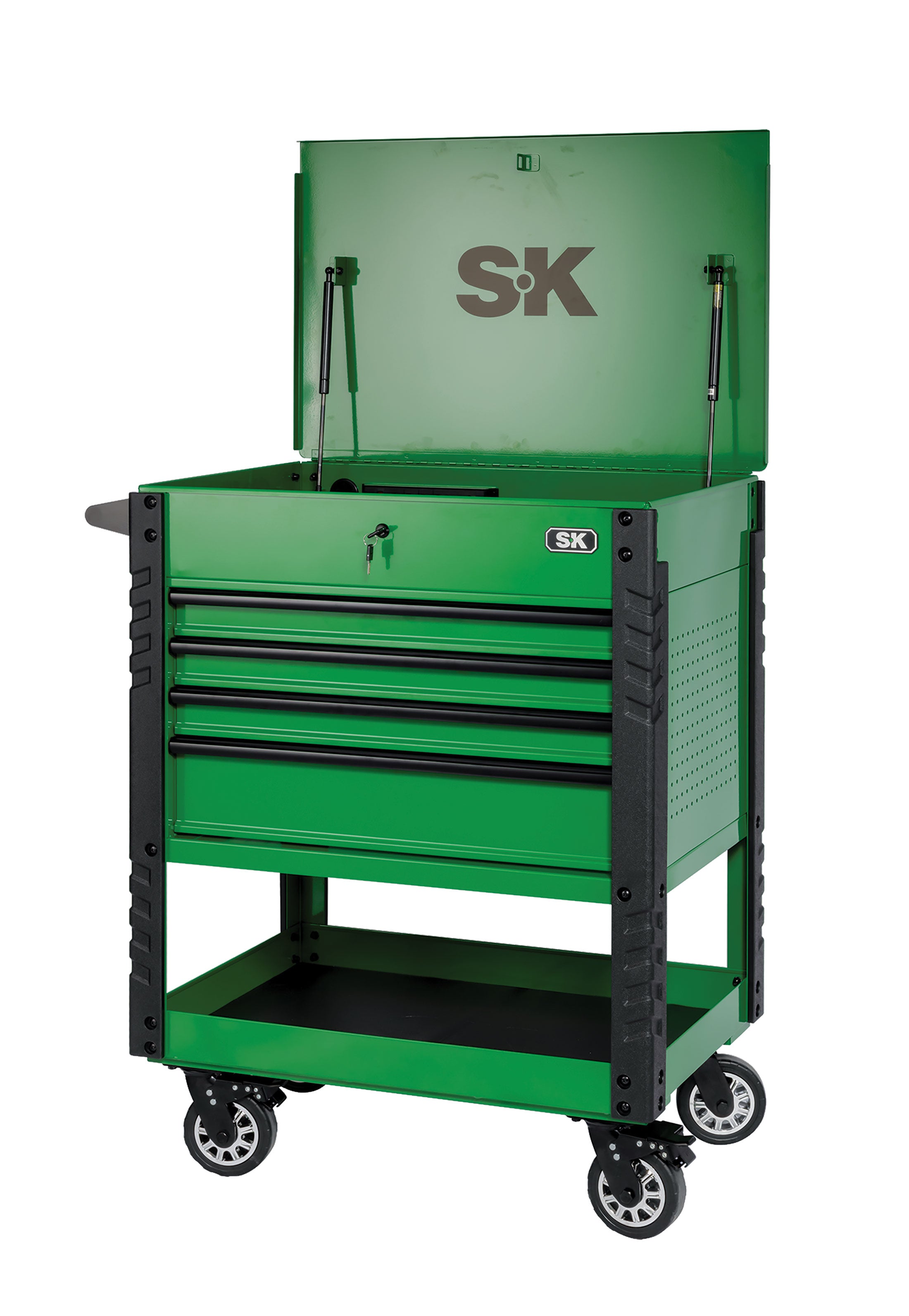 35 in. 4-Drawer Rolling Tool Cart with Locking Wheels - Heavy Duty Steel Workbench Organizer for Garage, Workshop & Auto Repair - Free Shipping