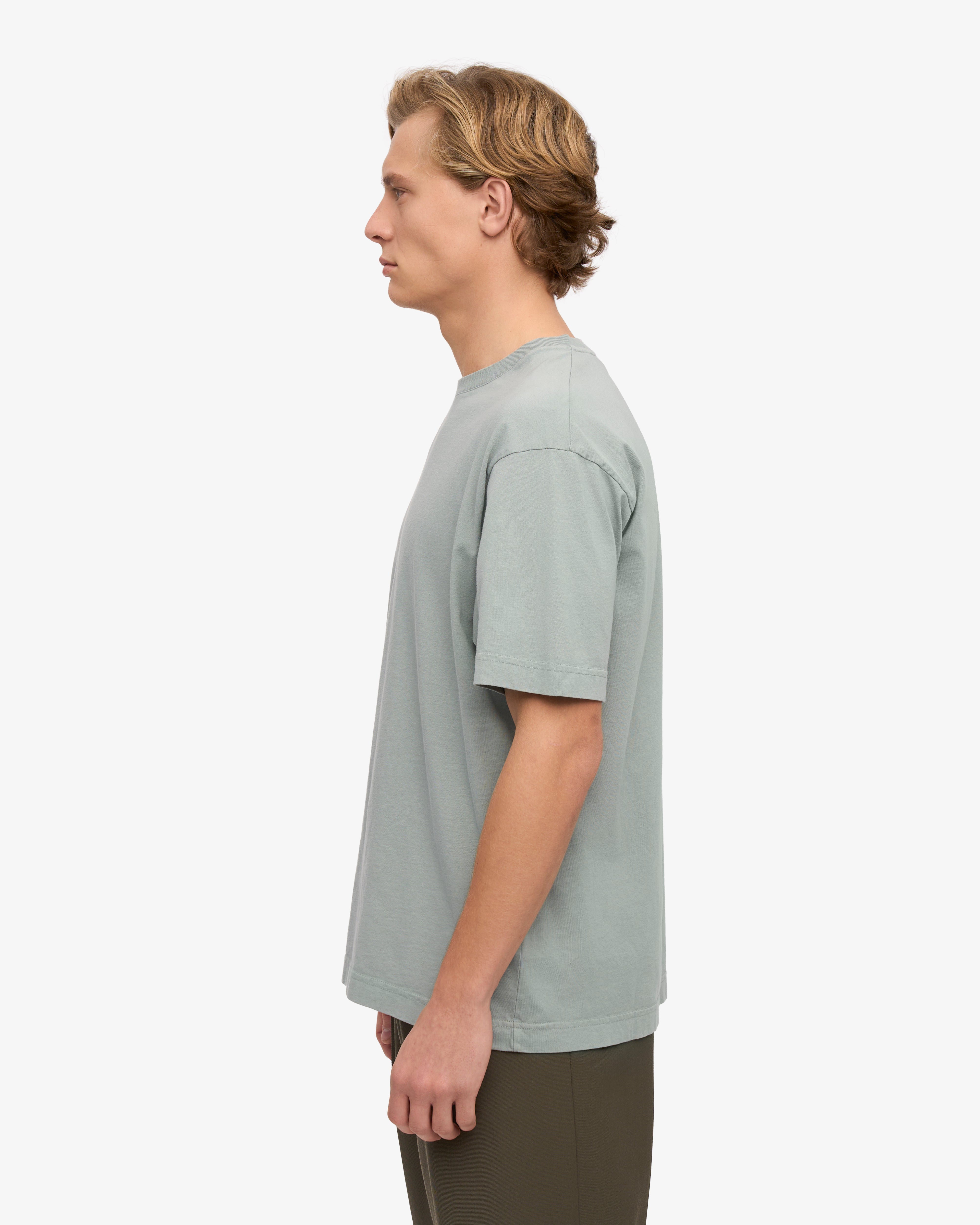 Premium Oversized Organic Cotton T-Shirt for Women - Soft & Comfortable Steel Blue Tee - Perfect for Casual Wear, Lounge & Everyday Outfits