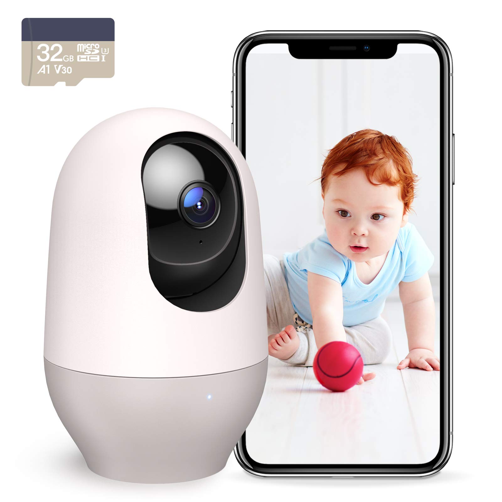 Nooie Baby Monitor with Camera, 1080P Night Vision & 2-Way Audio - for Nursery & Home Security