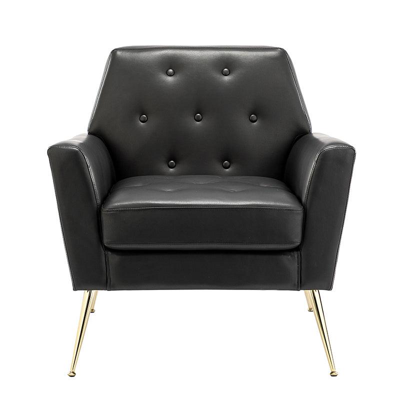 Raelynn Vegan Leather Armchair - Modern PU Leather Lounge Chair for Living Room, Office & Bedroom - Eco-Friendly Faux Leather Accent Chair for Home Decor