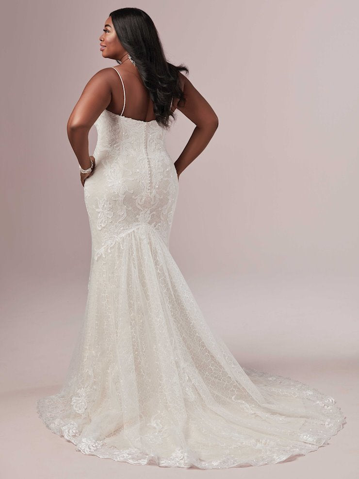 Rebecca Ingram Laurette Wedding Gown - Elegant A-Line Bridal Dress for Church Ceremony & Formal Events