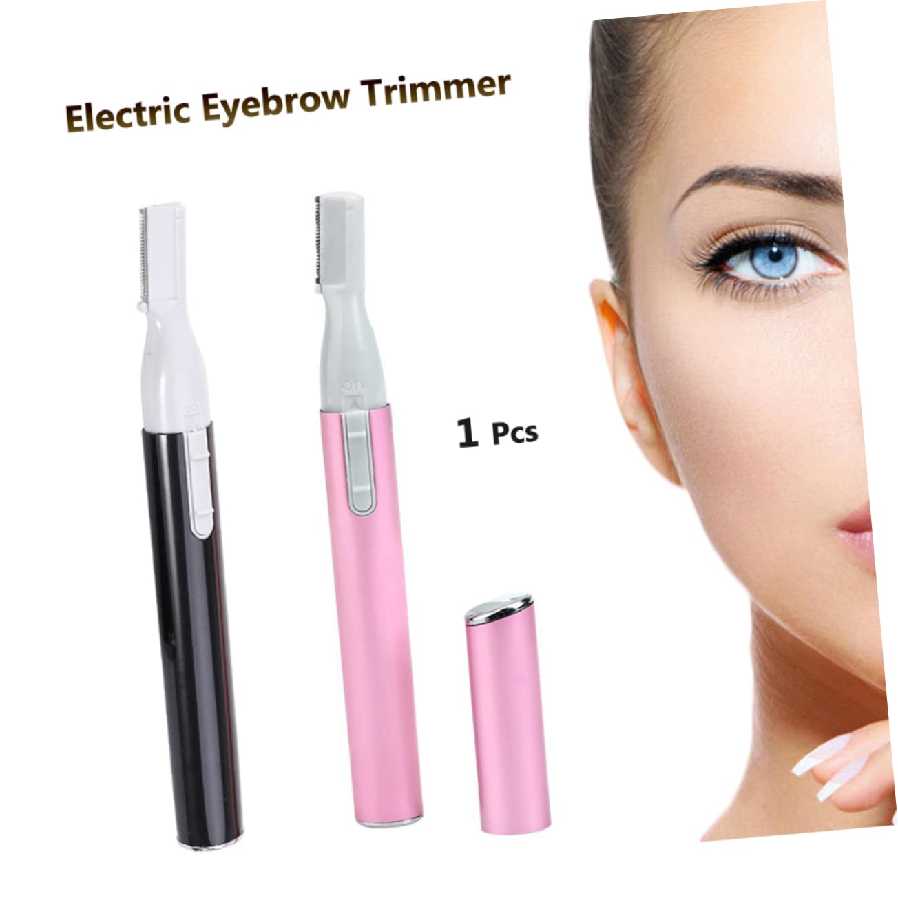 Portable Electric Eyebrow Razor for Women - Battery Operated Micro Trimmer & Facial Hair Remover | Pink Body Hair Shaver for Eyebrows, Face & Bikini Line | Perfect for Travel, Home & Salon Use