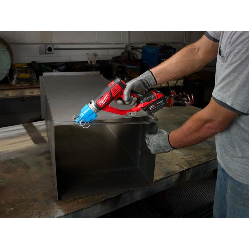 M18 18V Lithium-Ion Cordless 14-Gauge Double Cut Shear (Tool Only) - Ideal for Metal Cutting, Roofing, and DIY Projects