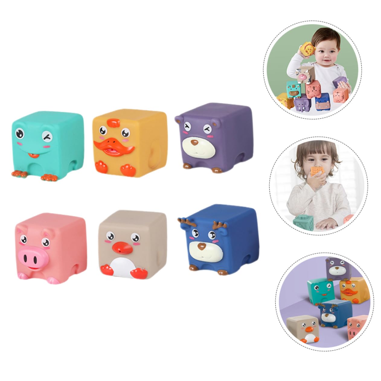CIYODO 6-Piece Bath Toys Set for Kids - Fun Floating Water Toys for Bathtub Playtime, Baby Shower Gifts & Sensory Development (Duck, Boat, Fish Shapes) - Perfect for Toddlers 1-3 Years Old