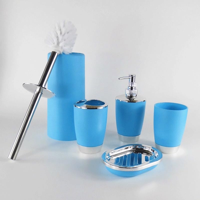 6-Piece Bathroom Essentials Kit - Toothbrush, Mouthwash Cup & Toiletries Set for Travel, Dorm, or Home Use