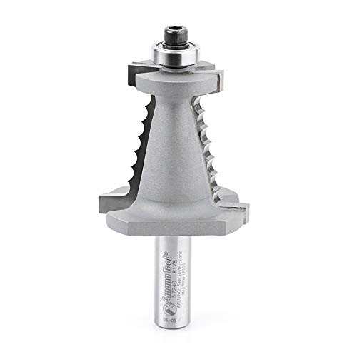 Amana Tool 57240 Carbide Tipped Tapered Router Bit with Ultra-Glide Ball Bearing Guide for Woodworking - Perfect for Cabinet Making, Furniture Building, and DIY Wood Projects