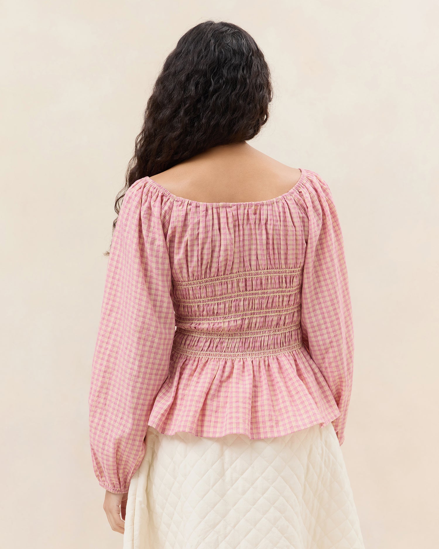 Julietta Gathered Top Women's Blouse - Elegant Ruffled Sleeve Casual Shirt for Office, Date Night & Special Occasions