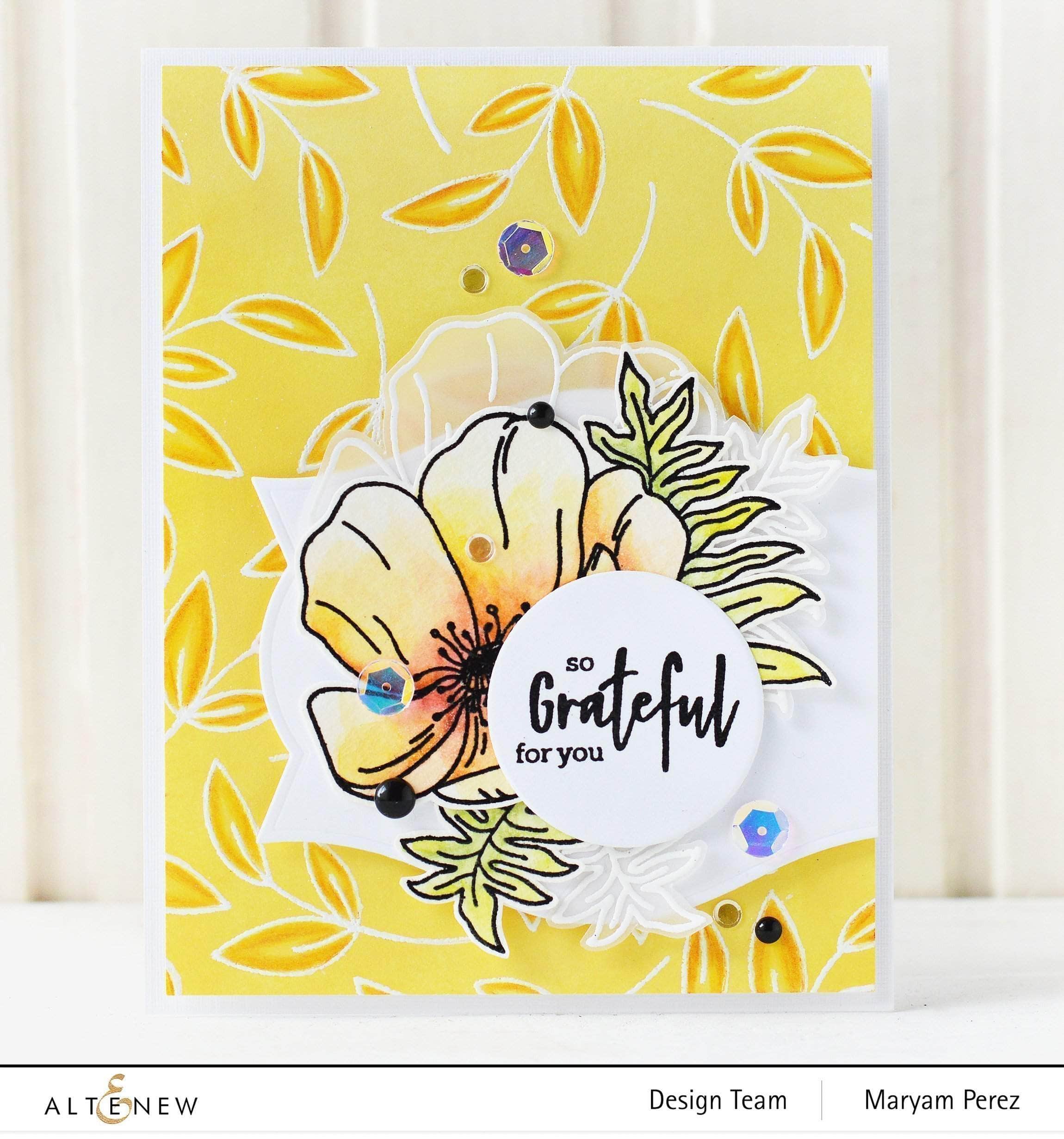 Poppy Flower Outline Stamp Set for DIY Painting, Scrapbooking & Card Making - Perfect for Handmade Greeting Cards, Art Journals & Craft Projects