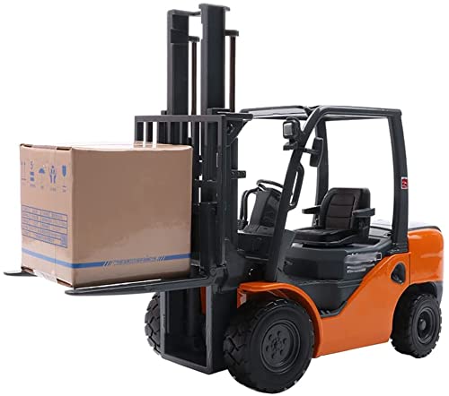 Alloy Liftable Forklift Toy for Kids - Inertial Powered Engineering Crane Model with Cargo Boxes | Durable Transport Vehicle Toy for Boys & Girls | Perfect for Pretend Play, Construction Site Roleplay & STEM Learning