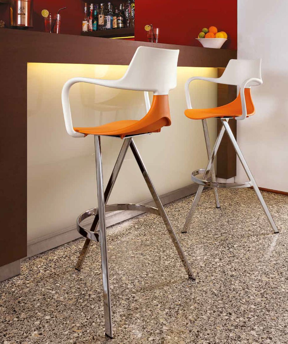 Cyber Shark Adjustable Height Counter Stool by Green - Modern Kitchen & Bar Stool for Dining, Entertaining & Home Decor