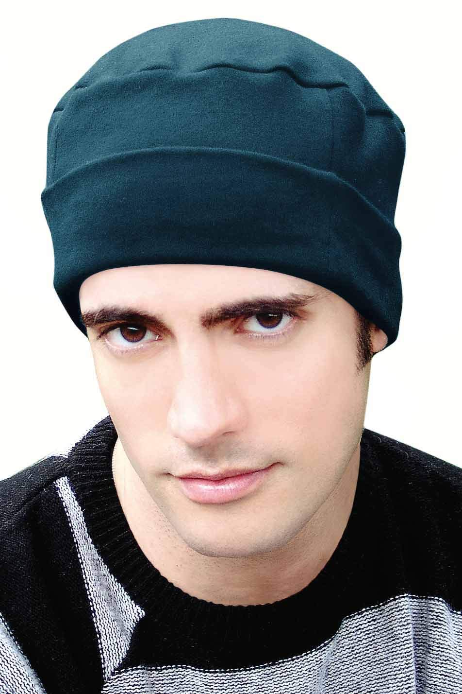 Headcovers Unlimited Cotton Cuff Cap for Cancer Patients - Soft Comfortable Chemo Hat for Men - Perfect for Medical Treatments & Everyday Wear