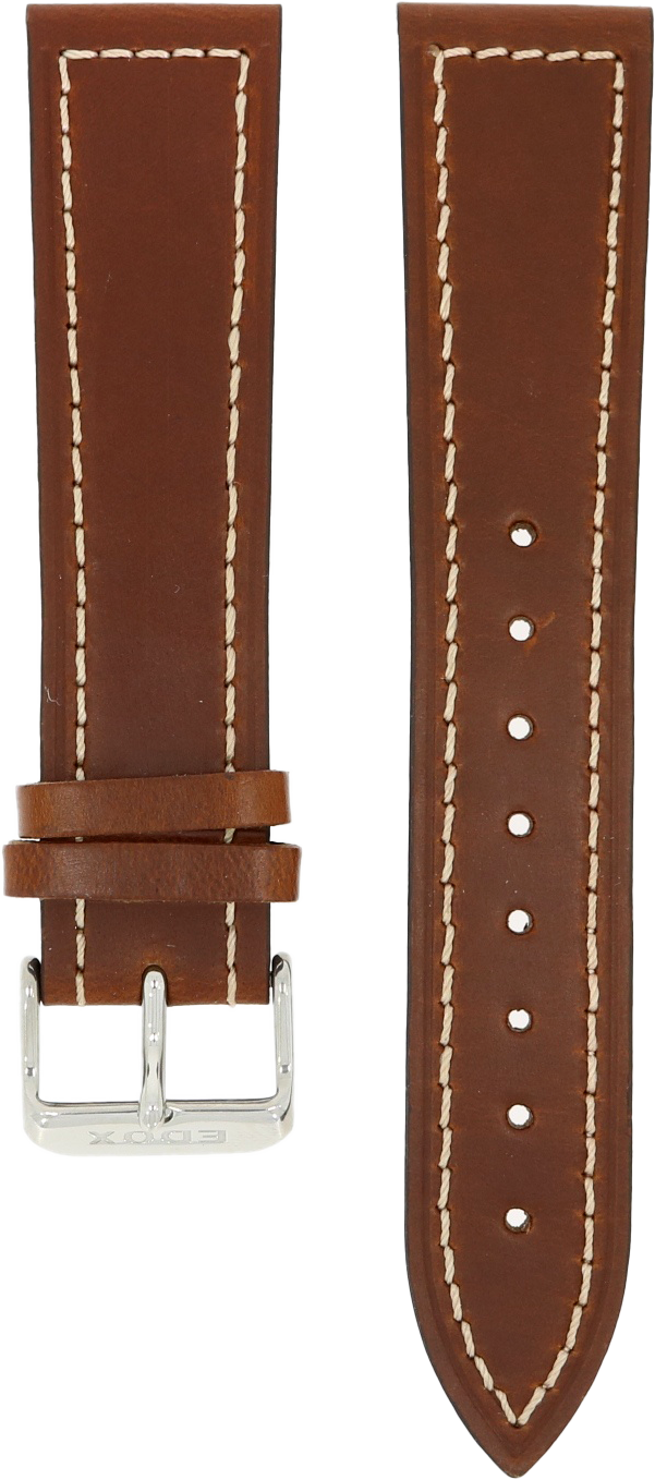 Edox 23mm Genuine Brown Leather Watch Strap - Replacement Band for Men & Women - Classic & Durable for Everyday Wear, Business & Casual Occasions