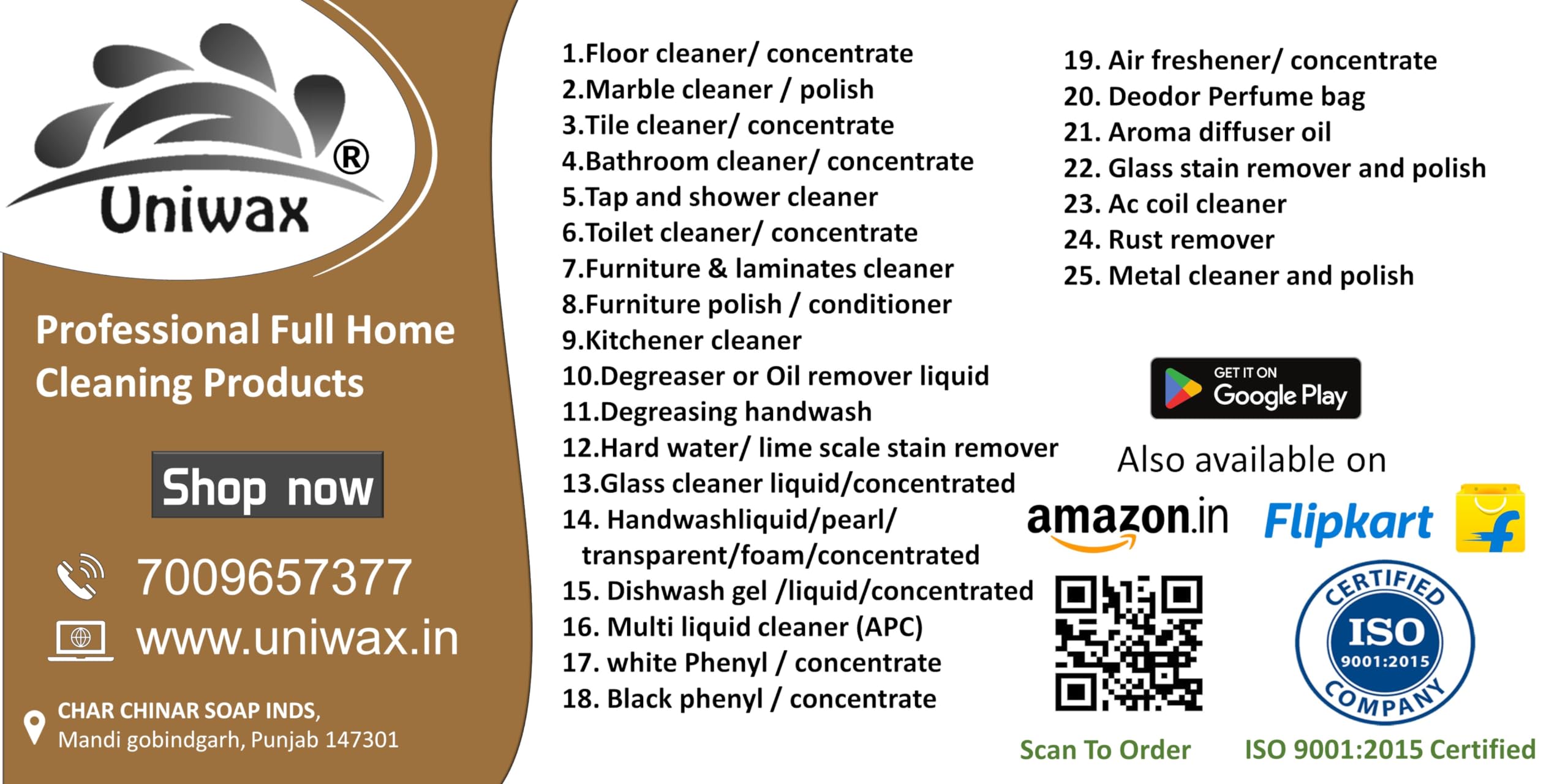 Uniwax Marble & Granite Cleaner – Ceramic Floor Stain Remover & Polisher for Indoor/Outdoor Use – 1000ml – Perfect for Kitchen Countertops, Bathroom Tiles & Patio Stones