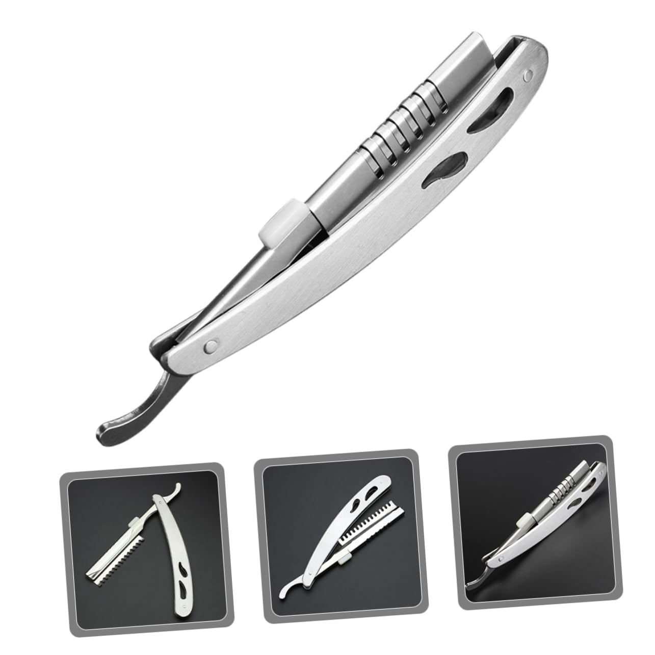 Premium Stainless Steel Razor Holder for Men - Barber Shaving Blade Organizer - Perfect for Home Grooming, Salon Use & Travel Accessories