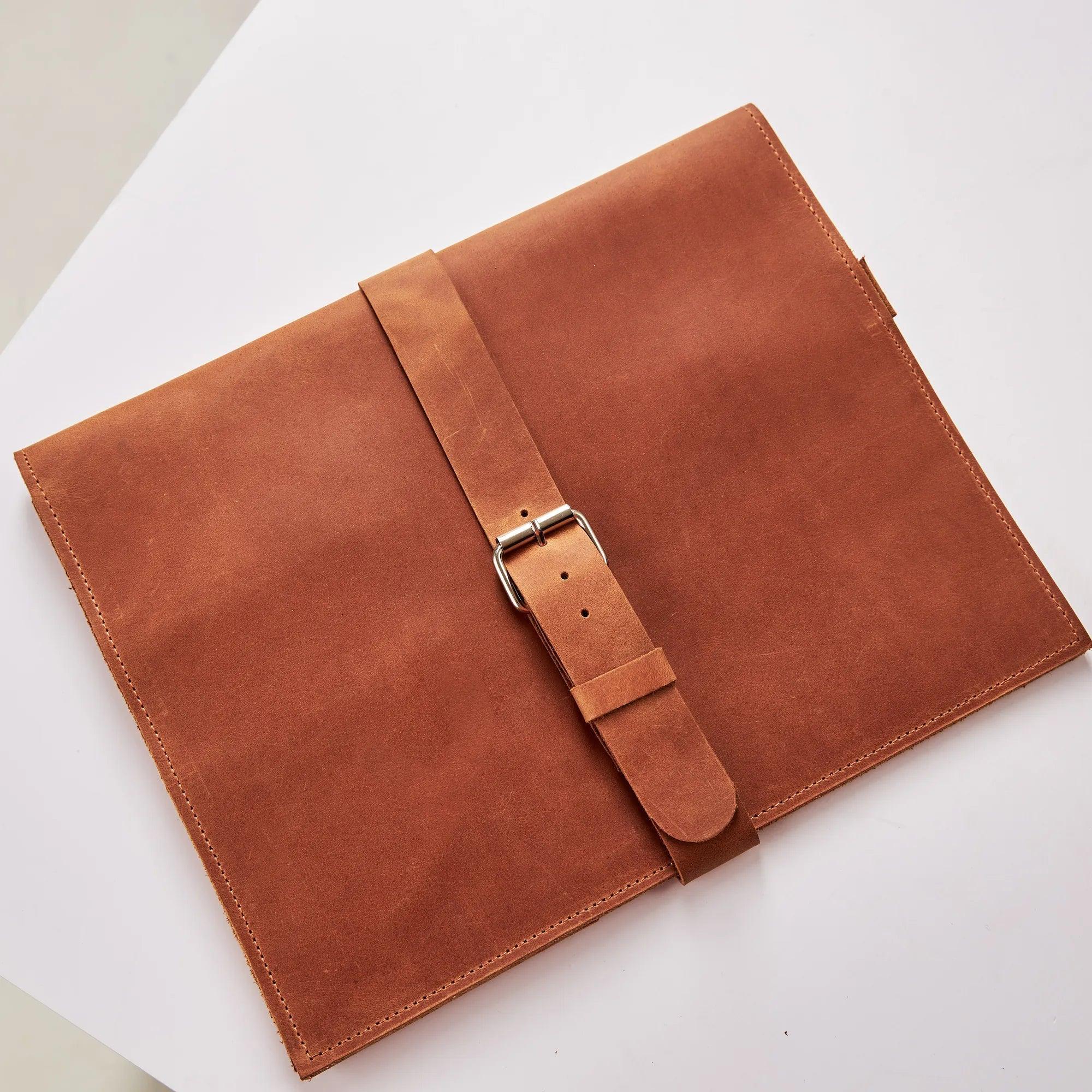 Premium MacBook Sleeve with Belted Strap - Protective Laptop Case for MacBook Air/Pro 13 14 16 inch - Perfect for Travel, Work & School