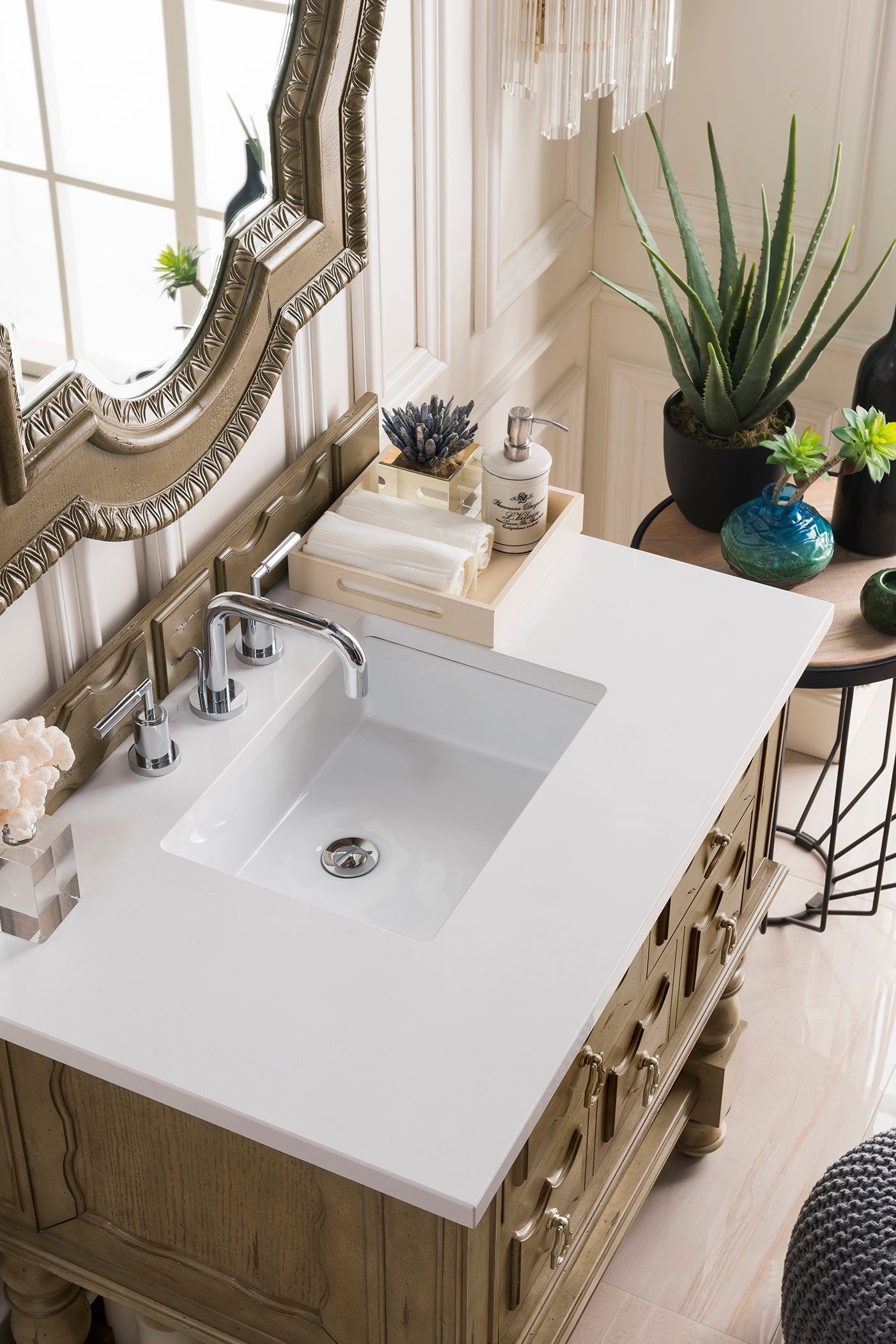 Empire Gray 36-Inch Single Bathroom Vanity with 3CM Classic White Quartz Top - Modern Sink Cabinet for Small Spaces, Perfect for Apartments & Powder Rooms