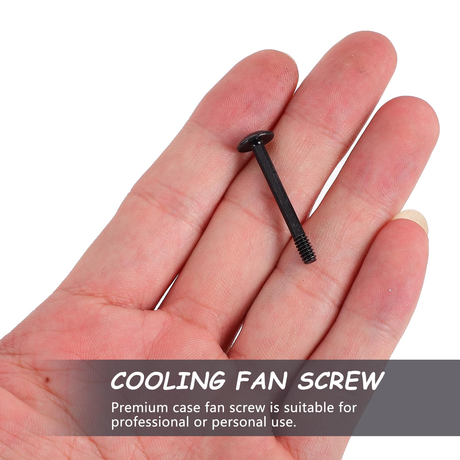 50pcs 30mm Heavy Duty Metal PC Case Fan Screws - Self-Tapping Computer Cooling Fan Mounting Screws for Optimal Airflow & PC Cooling Performance (Perfect for Gaming Rigs, Workstations & Custom PC Builds)