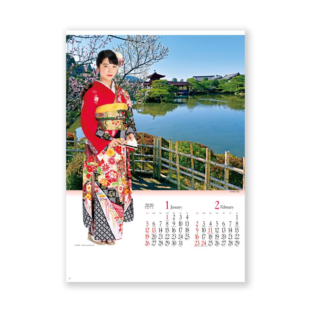 2020 Japanese Wall Calendar - Traditional Miyabi Style with Stars and Garden Design NK59 | Perfect for Home, Office & Gift Giving