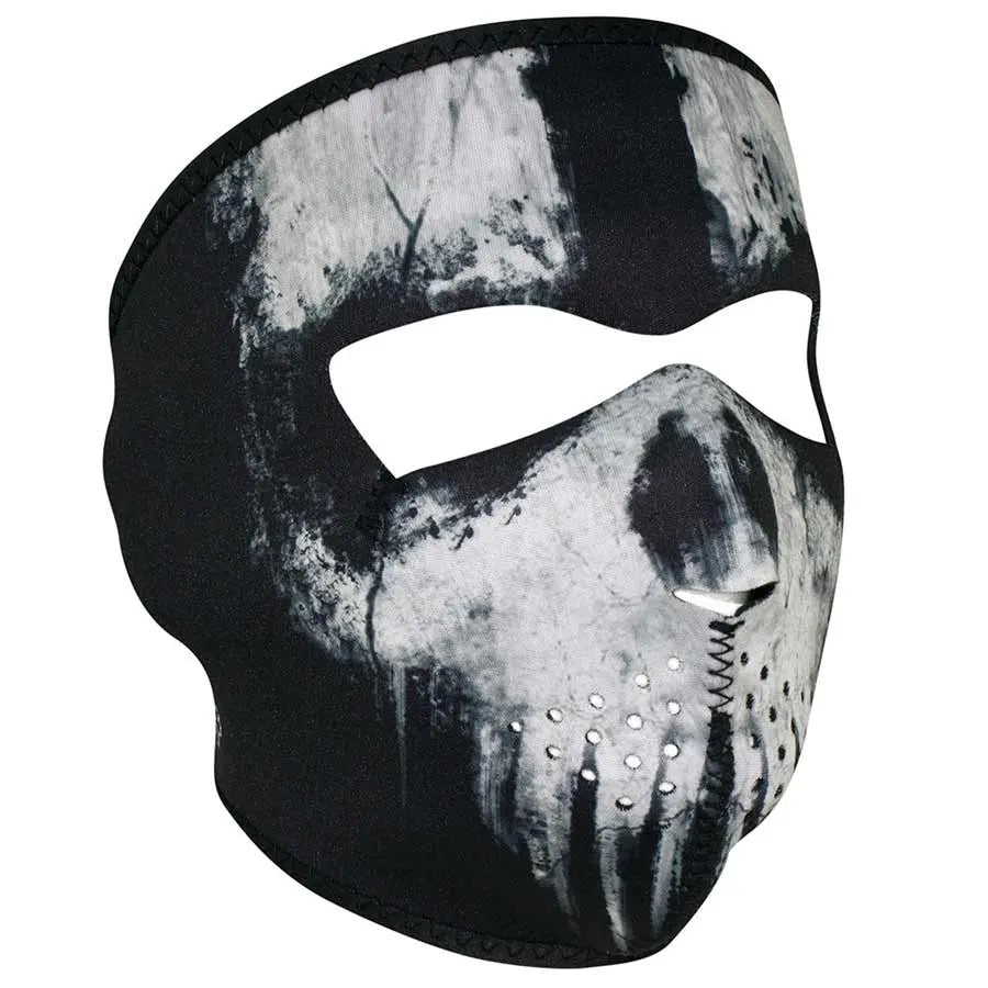 ZANheadgear Full Face Black Skull Neoprene Mask - Halloween Costume, Airsoft Protection & Winter Sports Gear for Men and Women