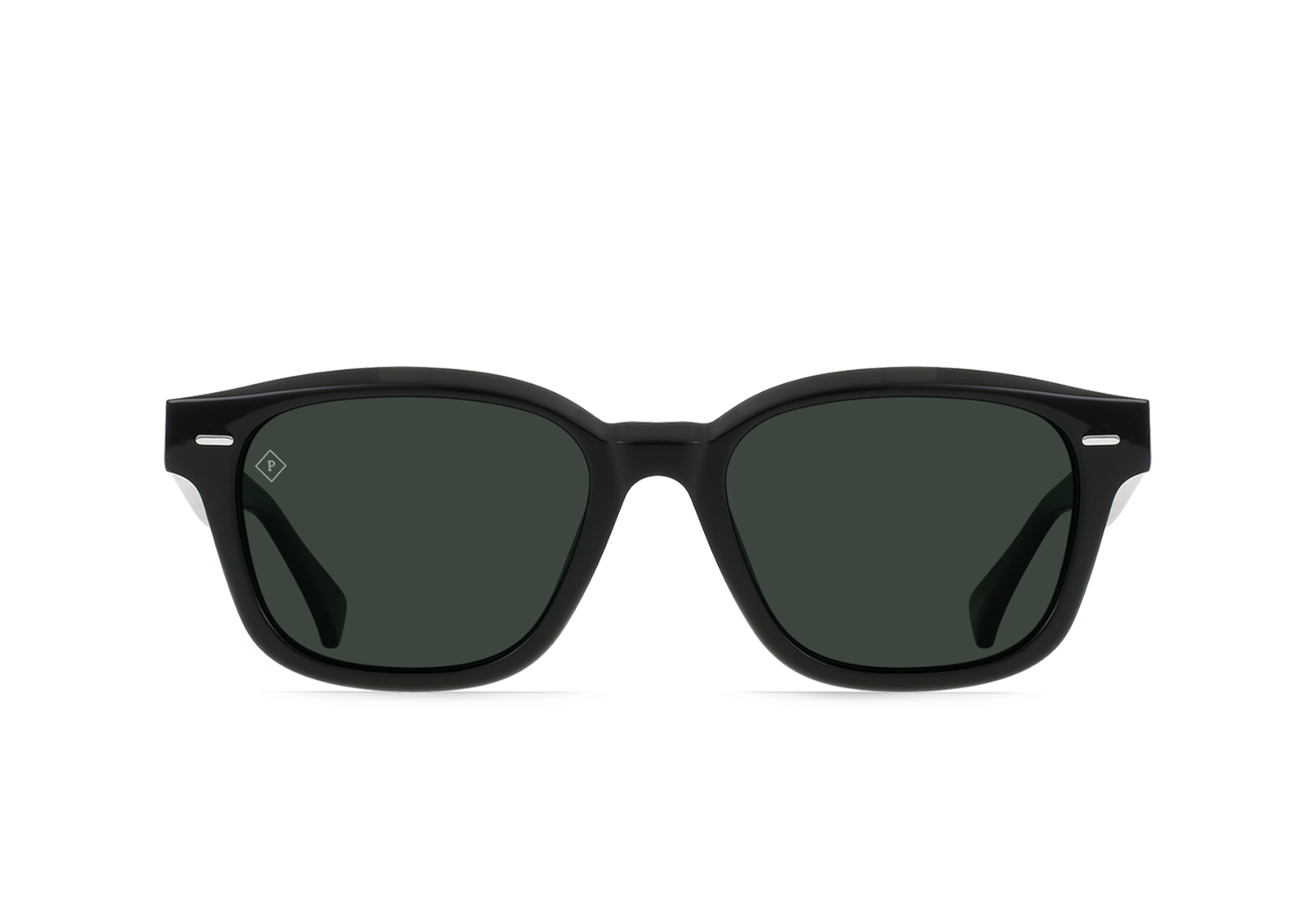 CARBY Recycled Black / Green Polarized 53mm Sunglasses - Eco-Friendly UV Protection for Outdoor Sports & Driving