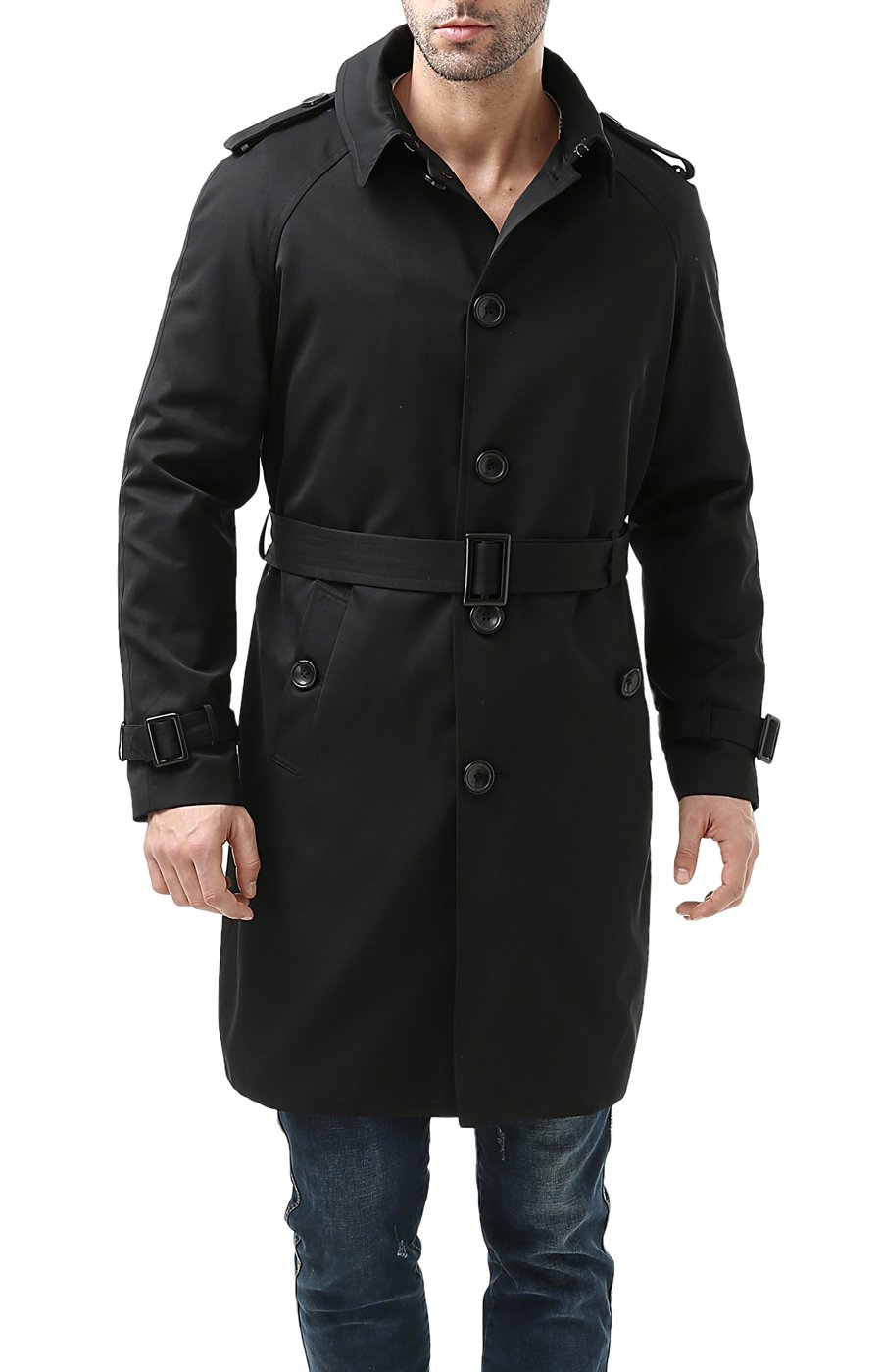 BGSD Men's Waterproof Classic Single Breasted Trench Coat with Removable Liner | Winter Raincoat for Business & Casual Wear | Outdoor Commuting & Travel Essentials