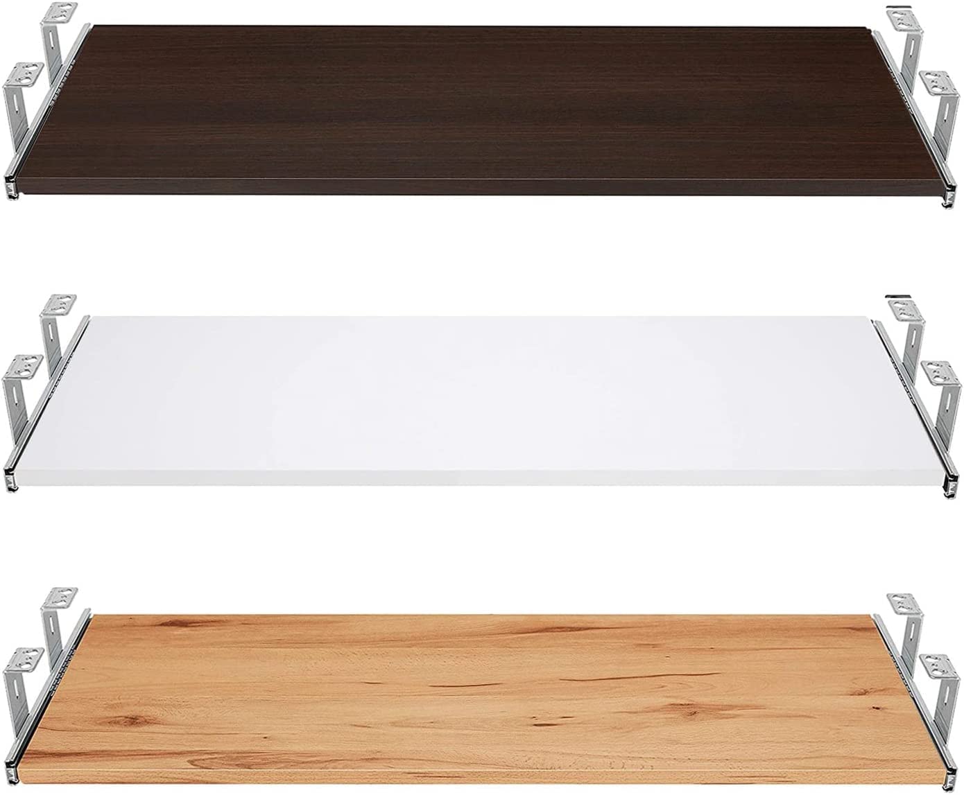 Adjustable Under Desk Keyboard Tray - Slide-Out Ergonomic Keyboard Drawer for Home & Office - Safe, Odorless & Space-Saving Desk Extender - Perfect for Computer Workstations, Gaming Setups & Small Workspaces