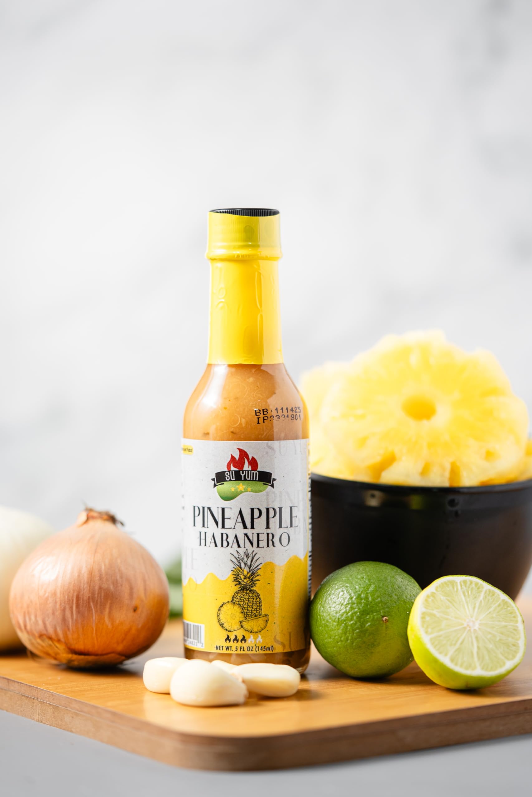 Su Yum Pineapple Habanero Hot Sauce - Sweet & Spicy Gourmet Hot Sauce for Tacos, Wings & Grilling - Perfect for BBQ, Mexican Food & Spicy Lovers