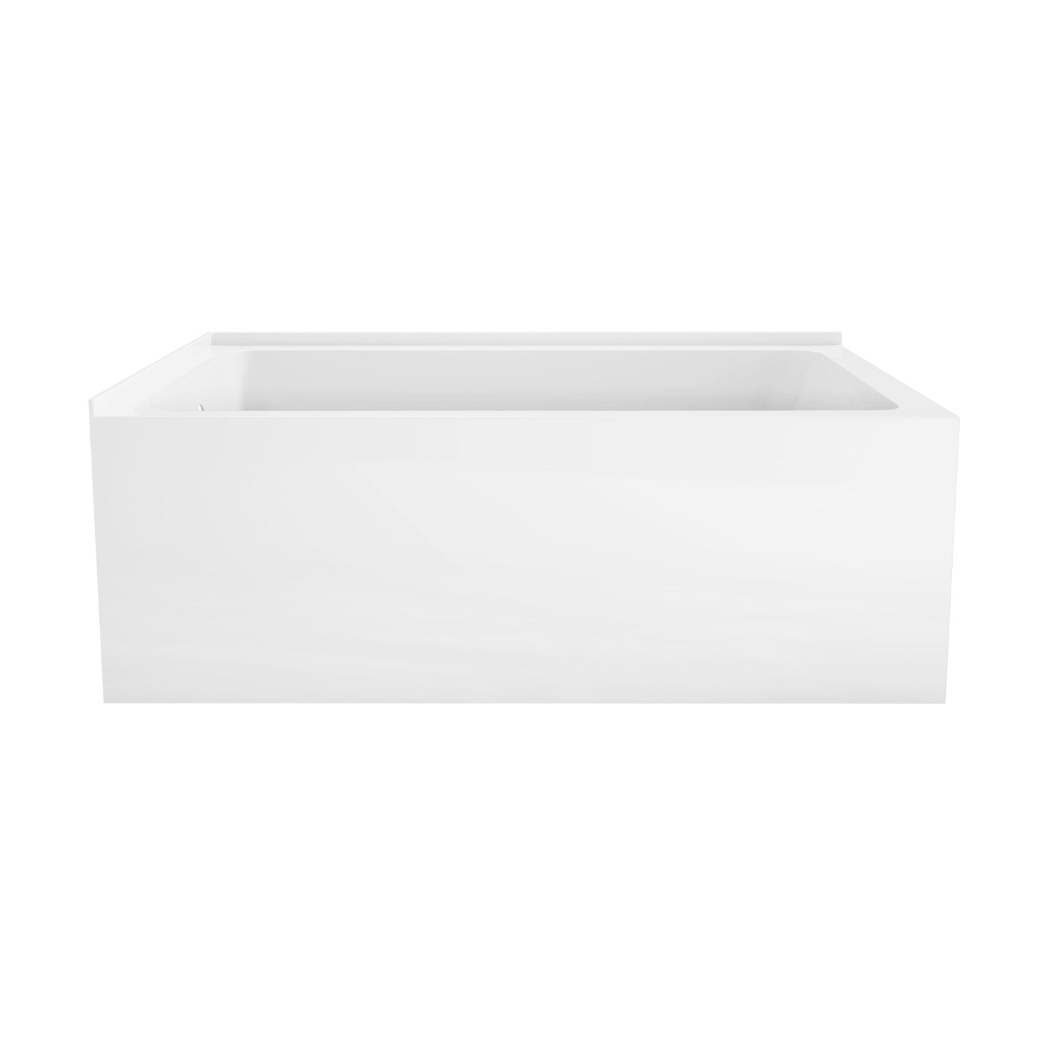 Aqua Eden VTAP6036L22TS 60-Inch Acrylic Rectangular 2-Wall Corner Alcove Bathtub - Left Hand Drain, Glossy White - Perfect for Modern Bathroom Renovations & Spa-Like Retreats