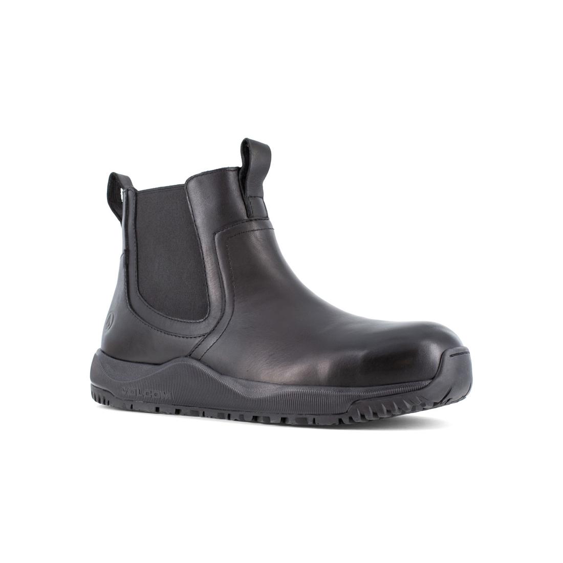 Street Shield Composite Toe Slip On Work Boots - Black Safety Shoes for Men | OSHA Compliant, Lightweight & Comfortable for Construction, Warehouse & Outdoor Work